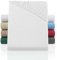 BaSaTex Flausch Feinbiber Winter Spannbettlaken für Babybetten 70x140 cm | Biber Kinder Spannbetttuch aus 100% Baumwolle Made in Green Zertifiziert | Weiss