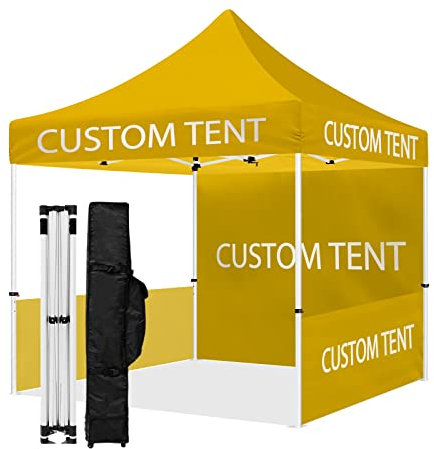 Tenda su ordinazione FSFLAG, padiglione pop-up di 10 x 10 metri, padiglione resistente con tre pareti, capannone impermeabile 600D