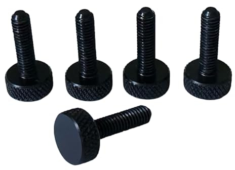 Precisiongeek – Rändelschraube M3 x 15 mm – Aluminium Schwarz – 5 Stück – CNC-gefertigt – Handverstellbar – Für Möbel, Modellbau & Maschinenbau – Made in EU