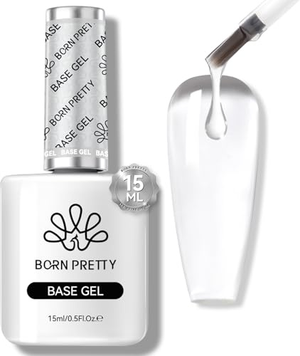 Born Pretty Gloss Base UV Gel Coat 15ML - Unterlack lang Anhaltendes Soak-Off UV/LED Nagellack Gel Geschenk für Nagelstudio DIY Home