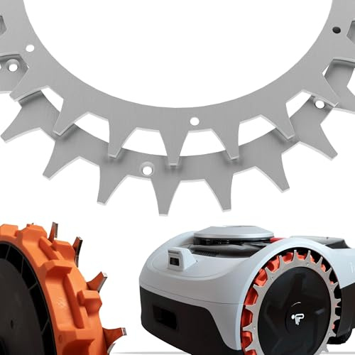 ROBO CLAWS robotgräsklippare spikar av rostfritt stål för modeller Navimow i105E-i108E, 3 mm, ⌀ 255 mm – robotgräsklippare tillbehör med 14 x rostfria skruvar, spikar avgradade