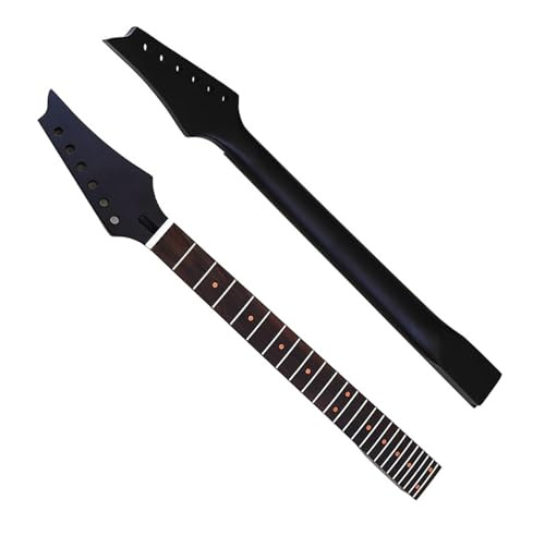 6-saitige 24-bündige E-Gitarre DIY Hals Mit Ahorn Rot Ton Punkt Schwarz Matt Instrument Gitarrenzubehör Hals