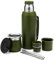 BALIBETOV Komplettes Yerba-Mate-Set – Modernes Mate-Gefäß (270 ml), Thermosflasche mit 2 Ausgießern (1 Liter), 2 Bombillas – Premium Qualitätsset (Grün)