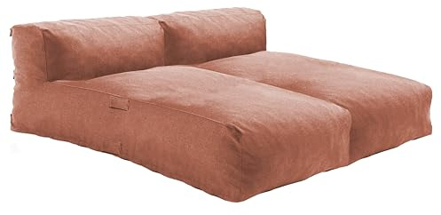 Oviala Salone da Giardino modulare con 2 meridiane Terracotta - Mixi