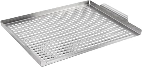 Vassoio per barbecue da esterno in acciaio inox antiaderente, accessorio con drenaggio, strumento da cucina per terrazzo, giardino, spiaggia, campeggio, e feste