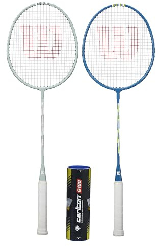 Wilson Reaction/Champ 2 Play Badminton Set inc 2 Rackets & Shuttles