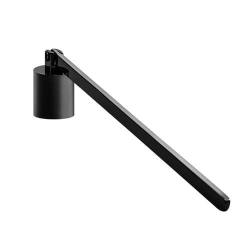 Éteignoir à Bougie, Outil d'éteinte Avec Manche Long Flamme de Manière Sûre Éteignoir Inoxydable Accessoire Accessoire Toute Sécurité Peut éteindre la Flamme Sûre Pour la Plupart Bougies (Noir)