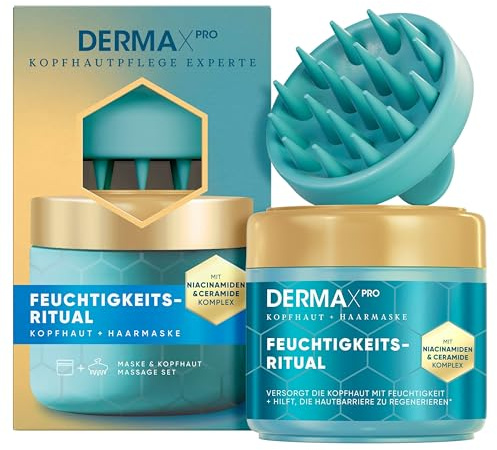 Head & Shoulders DermaXPro Feuchtigkeitsritual Kopfhaut- & Haarmaske 300ml mit Massager für trockenes Haar. Spendet Feuchtigkeit für Kopfhaut & Haare