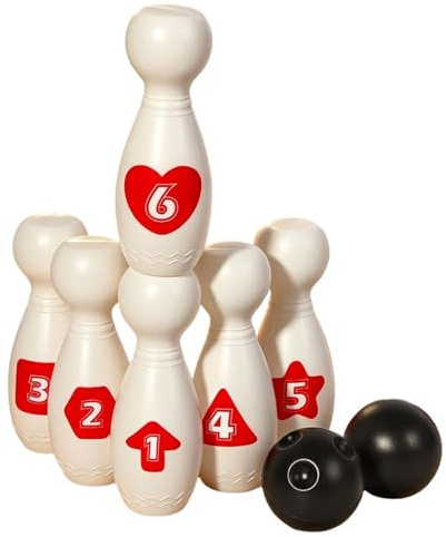 Utbildningsset bowlingspel inomhusbruk – Leksats roliga lärande, leksak bowlingaktivitet, interaktiva färdighetsutvecklingsspel | Lättvikts säker plaststiftdesign bättrar koordinati