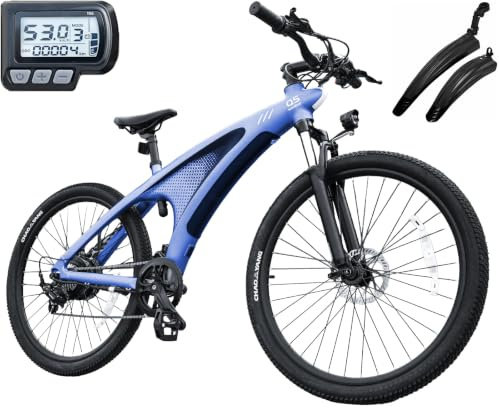 HX Q5 Shark Vélo Électrique Adulte,VTT Électrique Homme Ville Trajet Quotidien,Pneus 27.5,85Nm 13Ah,Autonomie 40-60km,Suspension Avant réglable,Freins Double Disque,EBike Cyclisme pour Tout-Terrain