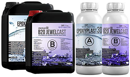 3,0 KG Résine époxy EpoxyPlast 3D B20 Jewel Cast I Ultra Diamond Clear I Excellente protection anti-UV I Résine de coulée pour bijoux I Sans BPA I Produit de qualité supérieure I Bois I Verre