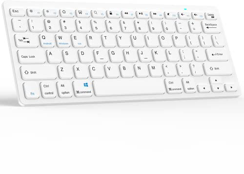 KBCASE Bluetooth Keyboard Ultra-Slim Wireless Keyboards Compatible with iPad,iPad Pro,iPad Air,Tablet Samsung Galaxy, Xiaomi, Huawei, Lenovo,Windows,Android, UK Layout (Including 2 batteries)