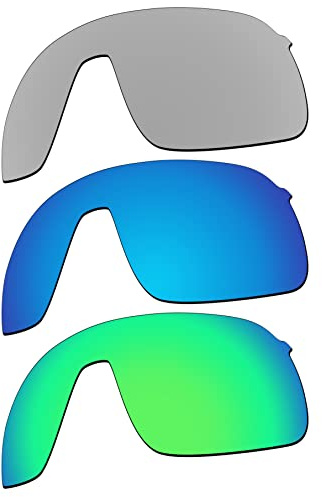 EZReplace Ersatzgläser für Oakley Sutro Lite OO9463 Sonnenbrille (polarisierte Gläser), passend für Oakley Sutro Lite Rahmen (Metall, Silber, Eisblau, Frühlingsgrün)