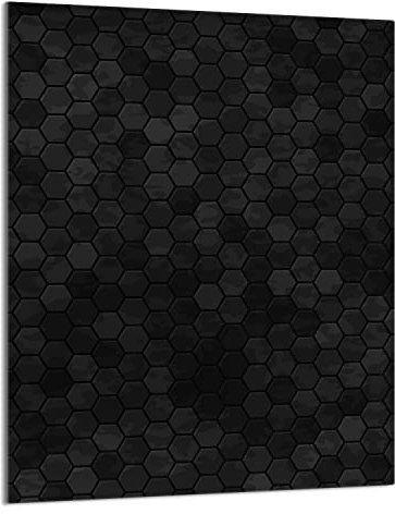 DarHaus Plaque de recouvrement, 40 x 52 cm, en verre, pour cuisinières électrique, à induction, convient comme décoration, protection anti-éclaboussures ou planche à découper, Modèle Noir