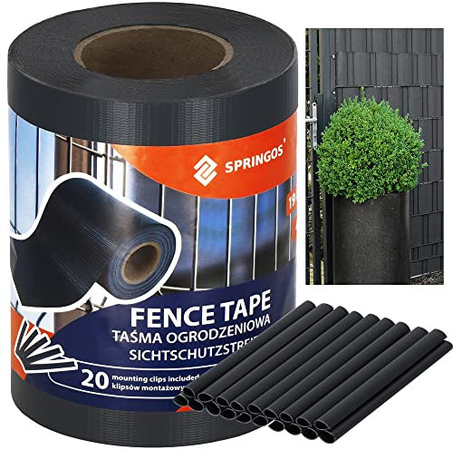 SPRINGOS Brise Vue Jardin - Brise Vue Balcon Occultant - Lamelle Occultation Grillage Rigide - Cache Vue Extérieur Jardin - Pare Vue Jardin Extérieur Résistant & Durable - 35 m