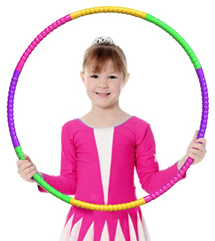 Hula Hoop para Niños, Hula Hoop Desmontable de 8 Secciones, Aro de Fitness Desmontable, Hula Hoop Fitness de Plastico para Deportes, Ejercicios, Gimnasia, Danza, Yoga