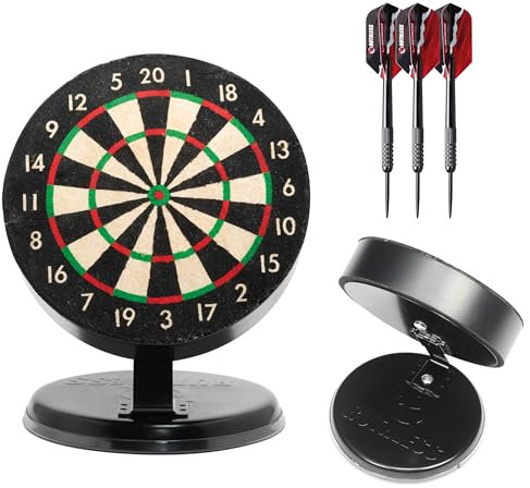 Ruthless Miniatur-Dartscheiben-Set für den Schreibtisch – inklusive Mini-Dartpfeilen mit Stahlspitze