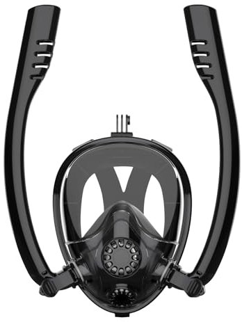 SMACO Maschera da Snorkeling Integrale Compatibile Bombole da Immersione da 0,5L/0,7L Supporta sia lo Snorkeling che le Immersioni Entro 10m Sott'acqua (Bottiglie da immersione non incluse)