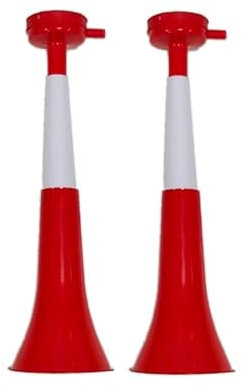 Vuvuzela Trompeten, zwei Körper, Zubehör für Fußball und Sportfeiern, lauter Lufthorn für Animation, ideal für den Transport von Österreich (Dänemark, 2 Produkte)