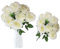 astylishome Kunstblumenstrauß 10 Stück Künstliche Blumen Fake Flowers Blüten Kunst Blume Rosen für Hochzeit Hausgarten Geburtstag Party Deko DIY Weiß 1208