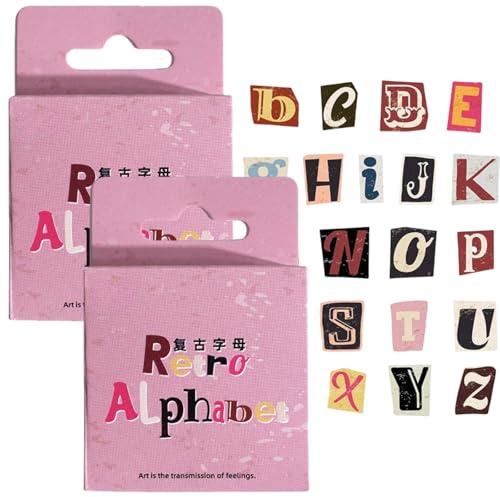 104pcs Mini Size Alphabet Letter Stickers - Self Adhesive, DIY Scrapbook Stickers for Sign & Travel