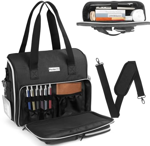 Sac fourre-tout professionnel pour femme - Sac pour ordinateur portable de 14 - Sac de travail pour enseignante, infirmière, bureau, déplacement, loisirs créatifs