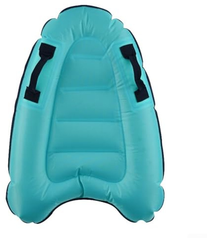 Floweringbeter Kids Inflatable Surfboard Lightweight Bodyboard for Safe Water Learning Activities (Blue)