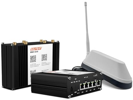 SELFSAT MWR 5540 5G Cat 12 WLAN-router upp till 2,6 Gbps inkl. haj 5G-antenn vit