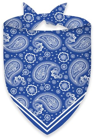 Dog Bandana Blue Vortex Print Dog Neckerchief Snood Clothing & Accessories For Dogs Plaid Scarf, Pet Drool Bib Cat Scarf, Bandana Custom Puppy Collar Washable Pet Triangle Bibs Adjustable