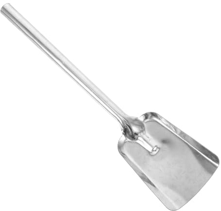 POPETPOP Pelle à Cendres Cheminée Fer Forgé Épais Pelle Charbon Arrondie Multifonction pour Poêle et Foyer Outil de Nettoyage Résistant et Étanche avec Manche Long Confortable