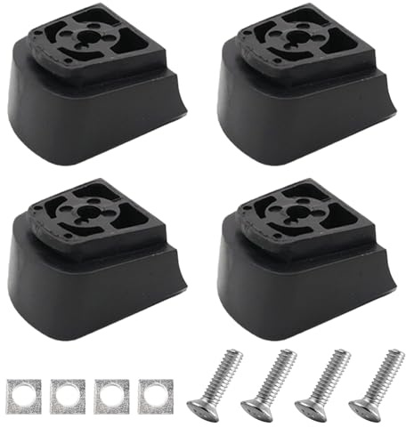 Lot de 4 Tampon de Frein Roller en Ligne, Tampon de Frein de Roller, Frein Tampon Roller, Remplacement pour Frein Inline Vis et écrous Inclus pour Enfants, Adolescents et Adultes Noir