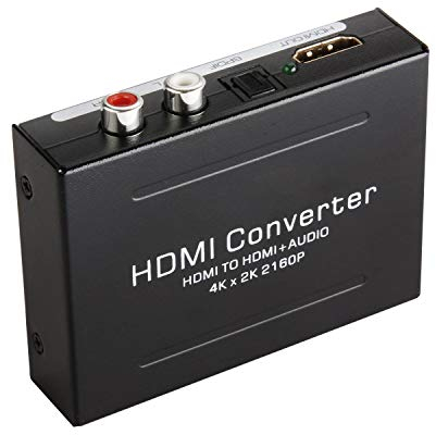 Musou Estrattore audio 4K X 2K convertitore HDMI do HDMI Video Extractor SPDIF/optycznie, RCA Audio (L/R) stereo, 3d, do PS3 XBOX HD DVD PS4 Sky HD, Blu-ray, kina domowego