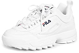 Fila Damen Disruptor II Sneaker, Weiß/Marineblau/Rot, 37.5 EU