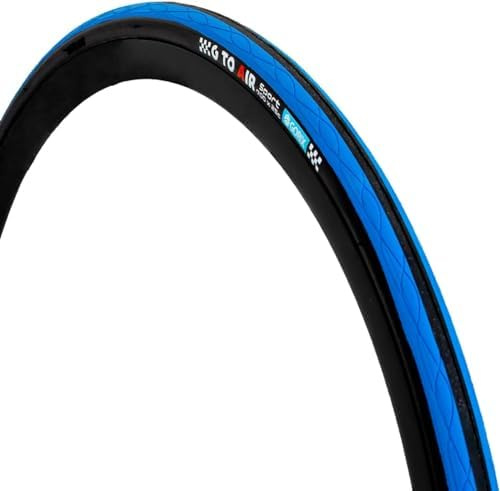GORIX Road Bike Tire 700×23C 25c 28C 32c 35c Cycling Bicycle (Gtoair) (Black×Blue(1 Tire), 700×25c)