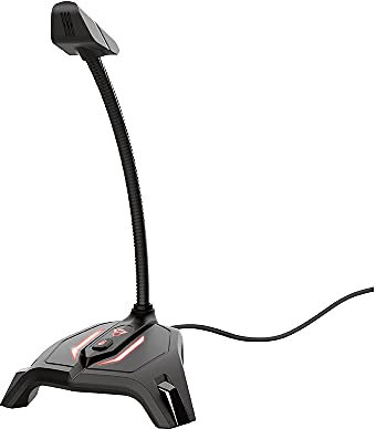 Trust Gaming LED-Illuminated USB Streaming Microphone GXT 215 Zabi for Computer, Laptop, PC - Black