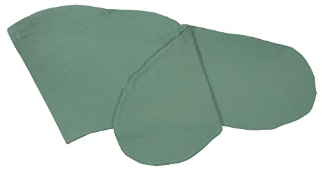 KraftKids Funda de cojín de lactancia doble crepé, color verde, funda de cojín de lactancia, longitud borde exterior 190 cm, funda de cojín de lactancia con amor hecha a mano en la UE
