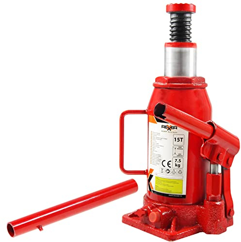 REXXER Hydraulischer Wagenheber 15T - Stempelwagenheber für Garage & Werkstatt - Robuster Wagenheber zum Anheben bis 15 Tonnen - Hubhöhe 230-435 mm