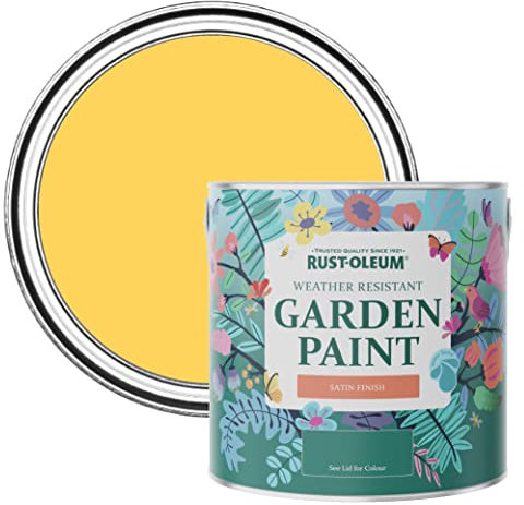 Rust-Oleum Yellow Mould-Resistant Garden Paint In Satin Finish - Lemon Jelly 2.5L