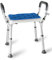 Shower Stool, Shower Chair with Detachable Handrails, 6 Height Adjustable Bath Stool with Padded, Bathroom Non-Slip Bath Bench Seat for the Elderly, Adult, Disabled, Pregnant