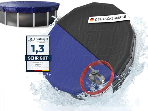 Planenfux® Bache hivernage Piscine Hors Sol Ronde 5m | Bâche Piscine 4.88 Ronde été et Hiver en polyéthylène 200g/m² | Bache de Protection résistante au Chlore & aux UV avec Fonction Solaire | Ø560