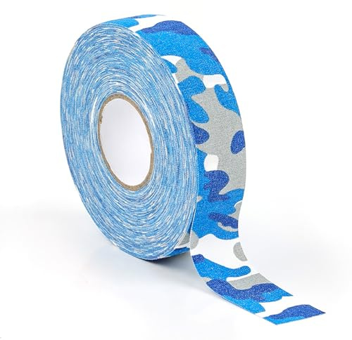 Skyzone Nastro antiscivolo per bastone da hockey, nastro antiscivolo per presa da badminton, racchette da ping pong, corda per saltare, bastoncini da golf, racchette da tennis e squash, 2,5 cm x 25 m