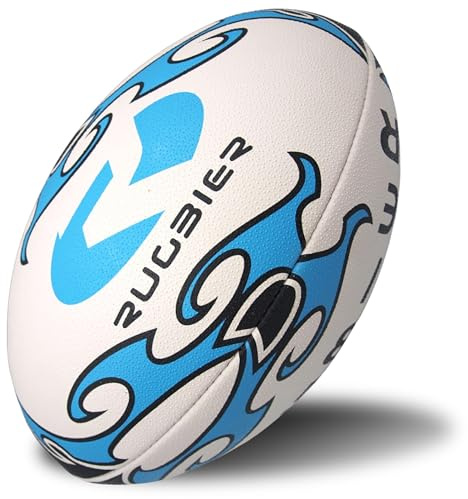 RUGBIER – Balón de Rugby Profesional T5 Match – Alta Gama - Competición y Entrenamiento - Categorías Masculinas y Equipos Senior – Naif Blue