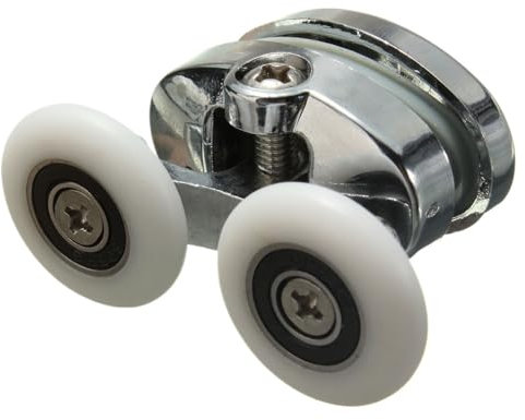 QIUSHIBO Roulette Douche Lot de 2 roulettes de 25 mm en Alliage de Zinc for Porte de Douche Double Roulette Porte Coulissante Douche