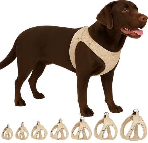Hundegeschirr - hundegeschirr große Hunde - XL - Flamingo Harness Step&Go Bento Beige