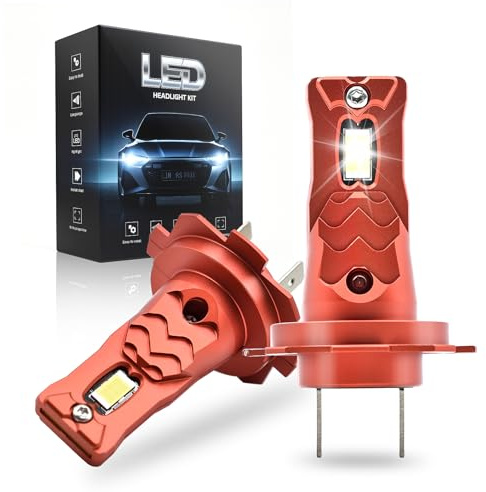 Onraying Ampoule H7 LED 36000lm, 130W 800% Luminosité H7 LED Phares, Blanc Froid 6500k, IP68, Compatibilité à 99%, DuréE De Vie De 90000 Heures, Remplacement des HalogèNes, Plug-N-Play, 2 Pièces