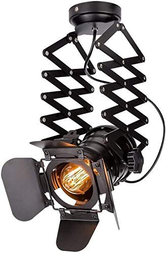 Lampada a Sospensione a LED in Stile Industriale Vintage Droplight, Retro, per Ristorante, Soggiorno, Lampada a Vapore, Regolabile, Binario in Metallo, Lampada da soffitto Retrattile
