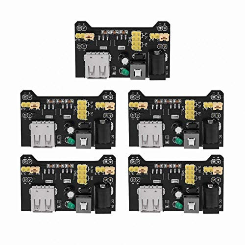 Oumefar 5Pcs 5V/3 3V Power Supply Board Module Two Channels Power Supply Breadboard Module Prototype for Board Solderless Breadboard