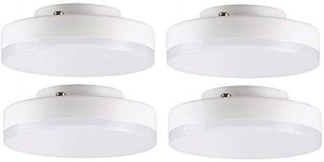 TBE Lighting LED GX53 5w Bulbs 4 Pack/Under Cabinet Disc Reflector/Not Dimmable / 120° Beam Angle/Warm White - 3000 Kelvin