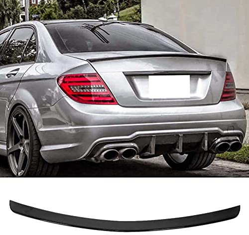 LYBH Abs Auto Heckspoiler Flügel Für Mercedes-Benz C-Klasse W204 4-Türer Limousine 2008-2014 Glossy Black