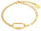 s.Oliver Armband Edelstahl Damen Armschmuck, 17+3 cm, Gold, Kommt in Schmuck Geschenk Box, 2033904